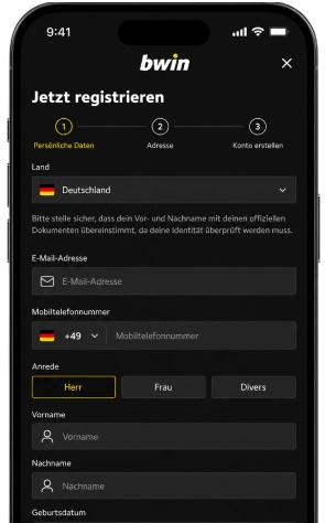 WC-Wettseiten-Registrierung.