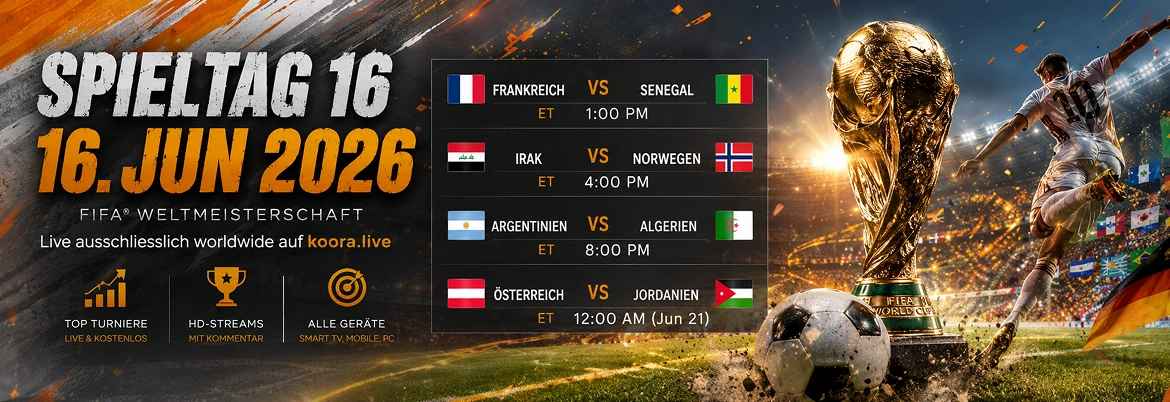 16 Jun 2026 WM-Spiele.